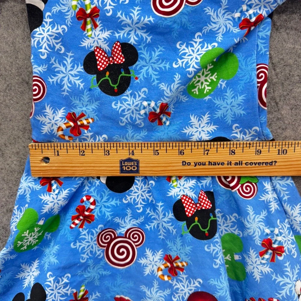 Bridget and Co Girls Christmas Mickey Minnie Mouse Snowflake‎ Dress Size 3 Blue
